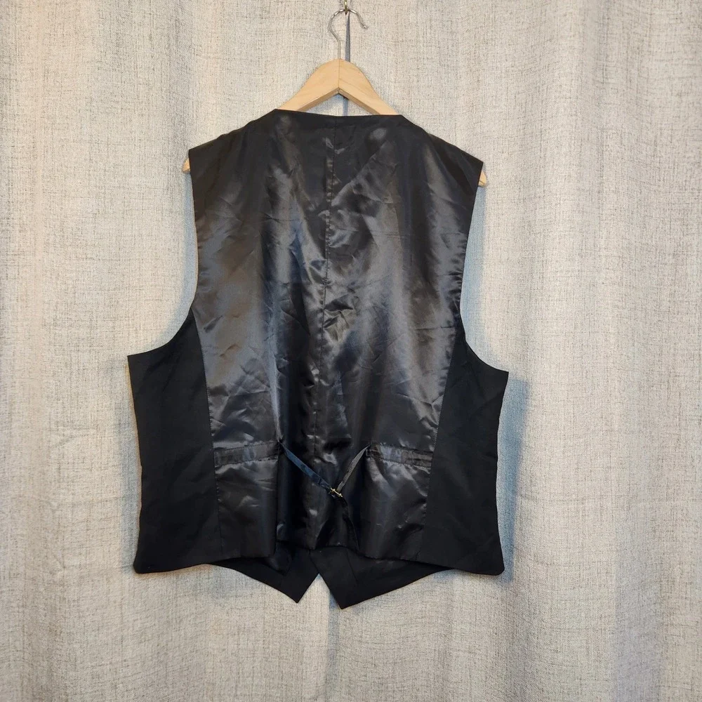 Stafford Travel Classic Fit Vest Men's XL‎ Wool Blend Adjustable Faux Pockets
